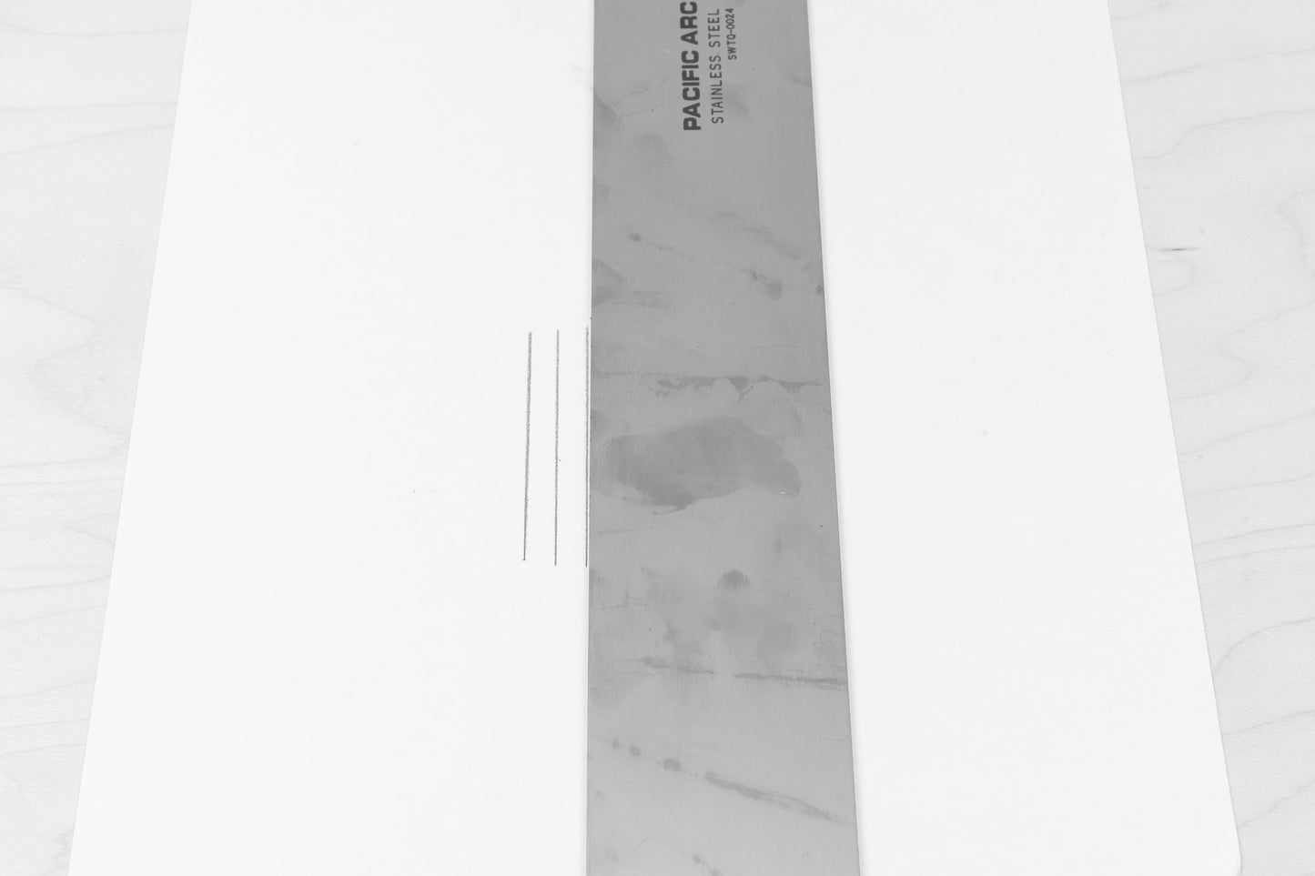 Pacific Arc, T-Square: stainless steel blade, 2" wide, plain, .080"