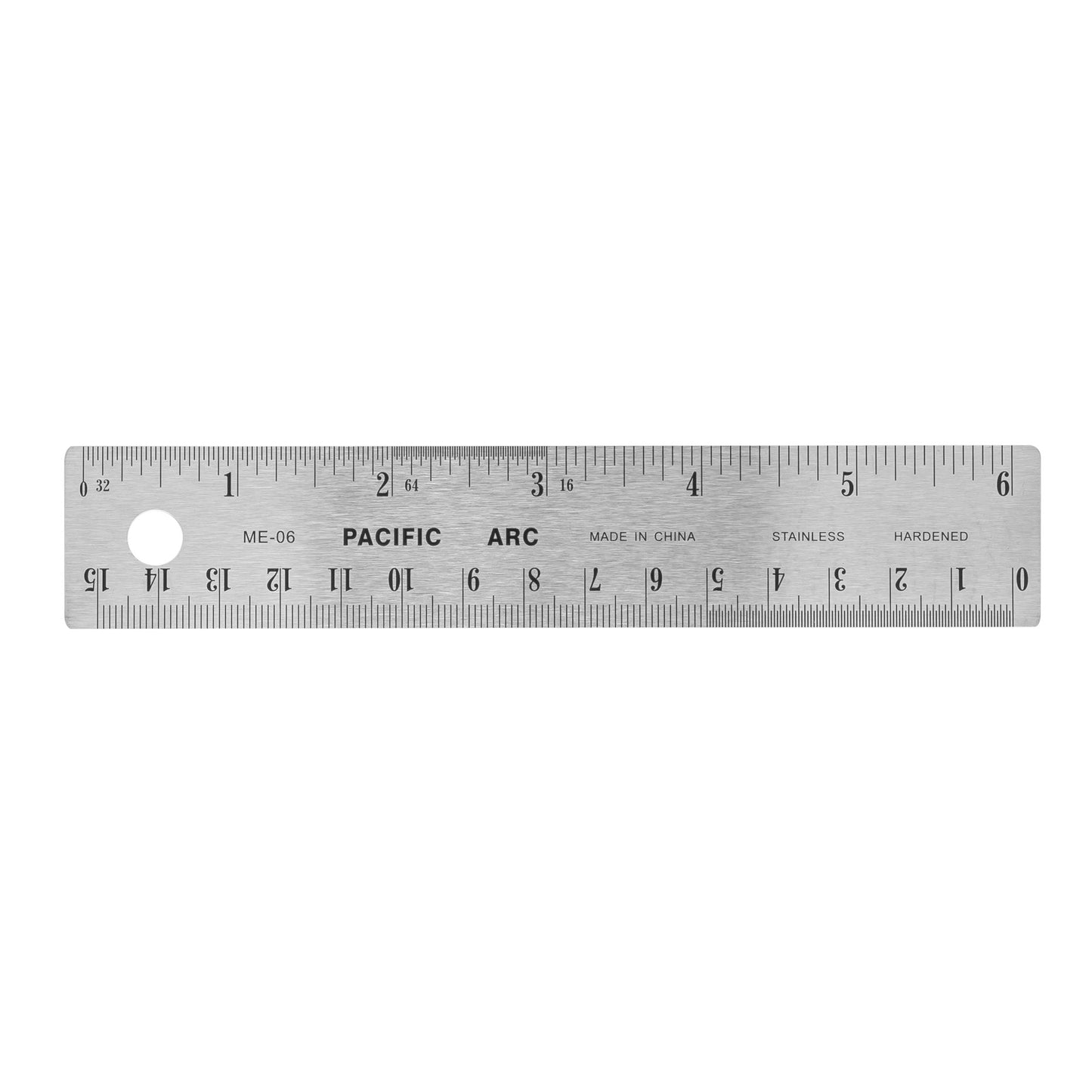Pacific Arc | Stainless Steel Ruler with Imperial (Inches) and Metric(mm) | Rubber Back or Cork Back
