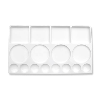 Pacific Arc - 6 Pack (16 well) Paint tray palettes for Kids, Plastic White Palettes for Students or Adults Paint Holder, Paint Supplies for DIY, Crafts, Acrylic Painting