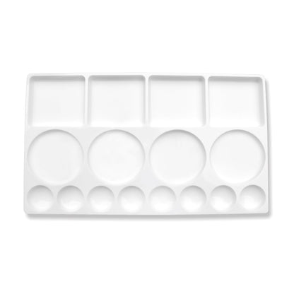Pacific Arc - 6 Pack (16 well) Paint tray palettes for Kids, Plastic White Palettes for Students or Adults Paint Holder, Paint Supplies for DIY, Crafts, Acrylic Painting