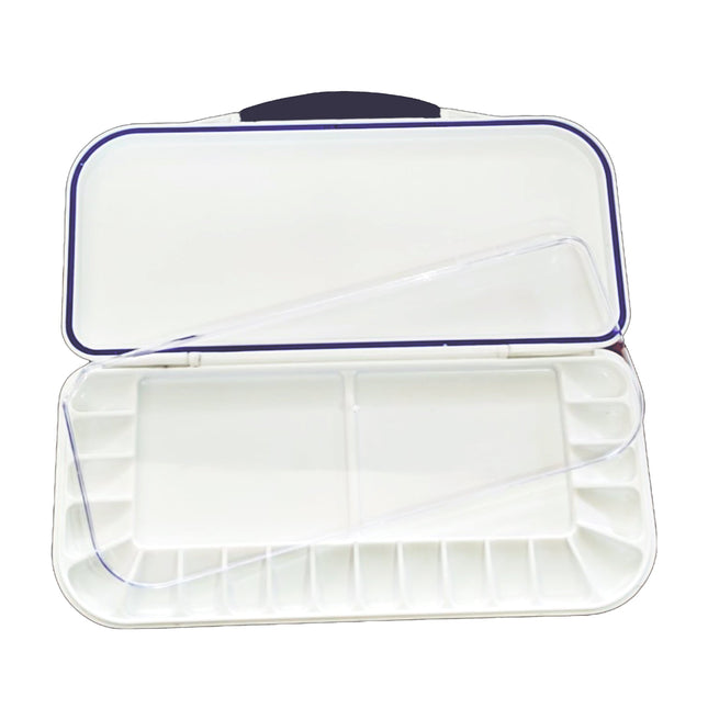 Pacific Arc - 20 well Airtight Paint tray palettes for Kids, Plastic White Palettes for Students or Adults Paint Holder, Paint Supplies for DIY, Crafts, Acrylic Painting