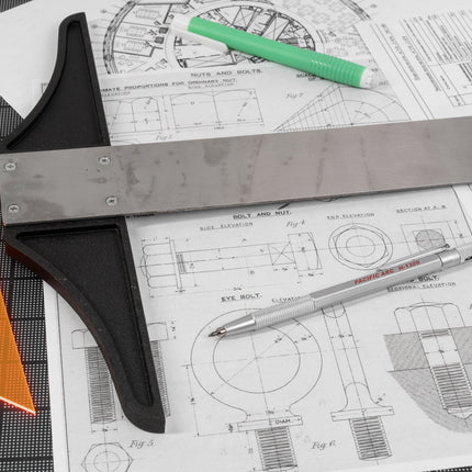 Pacific Arc, T-Square: stainless steel blade, 2" wide, plain, .080"