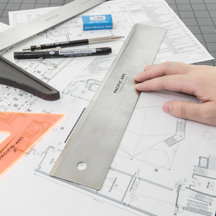 Pacific Arc, 12 To 72 Inch Straight Edge Stainless Steel 0.09" Thick Steel, Heavy Duty