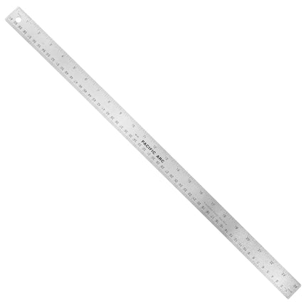 Pacific Arc | Stainless Steel Ruler with Imperial (Inches) and Metric(mm) | Rubber Back or Cork Back