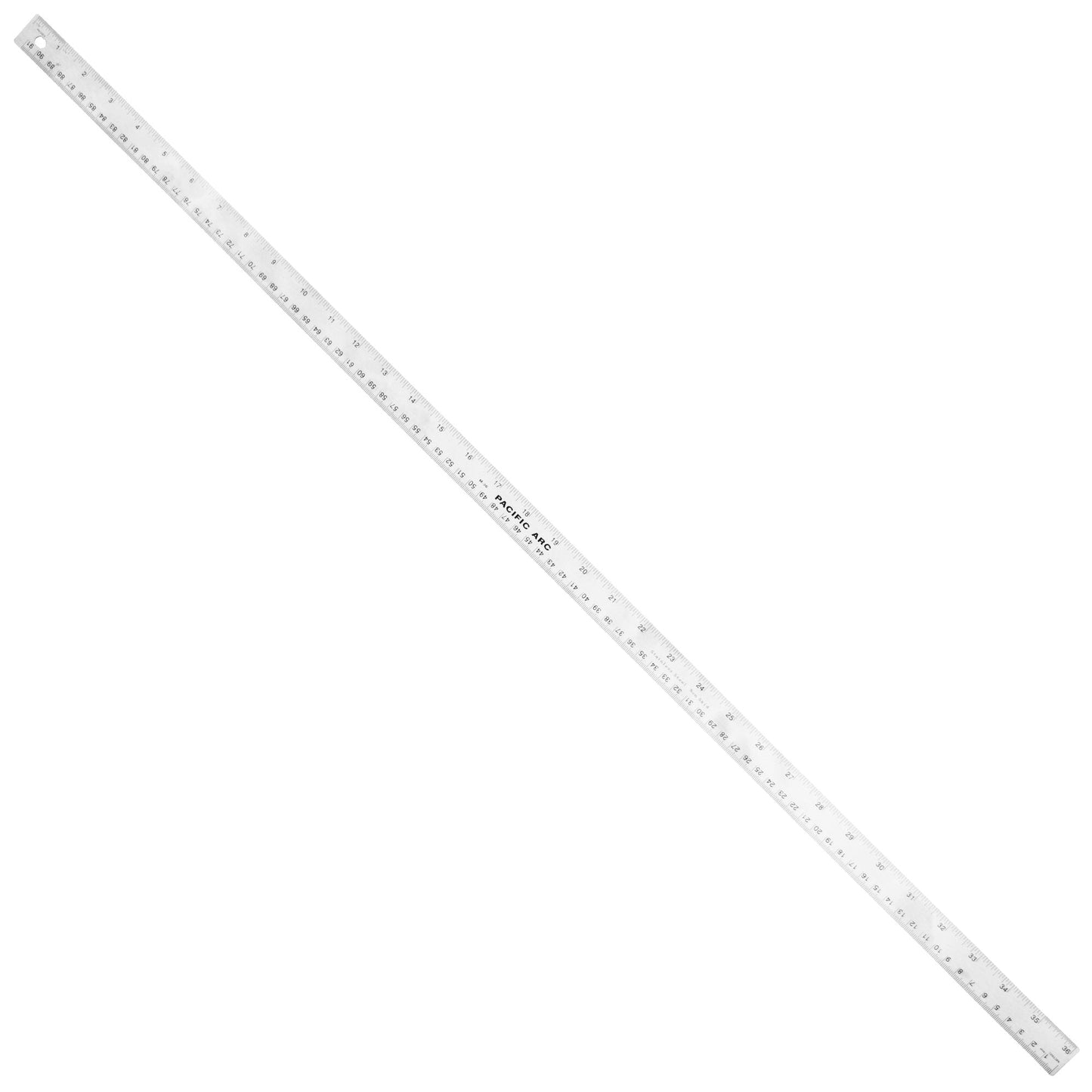 Pacific Arc | Stainless Steel Ruler with Imperial (Inches) and Metric(mm) | Rubber Back or Cork Back