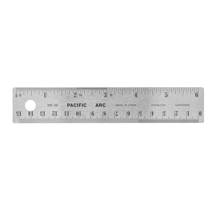 Pacific Arc | Stainless Steel Ruler with Imperial (Inches) and Metric(mm) | Rubber Back or Cork Back