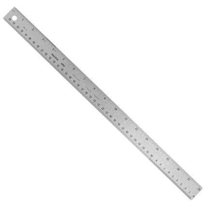 Pacific Arc | Stainless Steel Ruler with Imperial (Inches) and Metric(mm) | Rubber Back or Cork Back