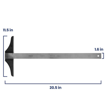 Pacific Arc, 18 To 48 Inch T Square, Traditional Stainless Steel Plain