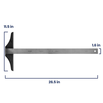 Pacific Arc, 18 To 48 Inch T Square, Traditional Stainless Steel Plain
