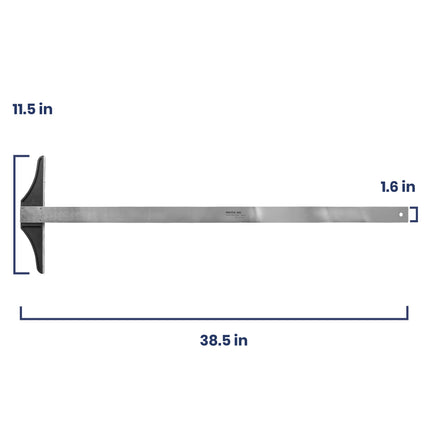 Pacific Arc, 18 To 48 Inch T Square, Traditional Stainless Steel Plain
