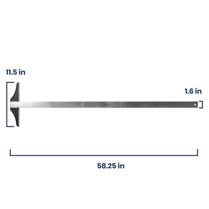 Pacific Arc, 18 To 48 Inch T Square, Traditional Stainless Steel Plain