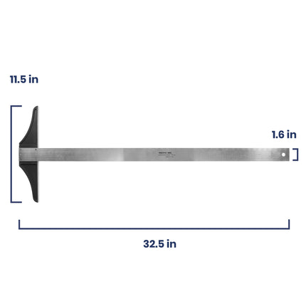 Pacific Arc, 18 To 48 Inch T Square, Traditional Stainless Steel Plain
