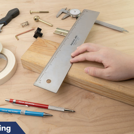 Pacific Arc, 12 To 72 Inch Straight Edge Stainless Steel 0.09" Thick Steel, Heavy Duty