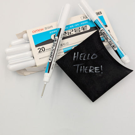 White 20mm Long Nib White Dye Markers