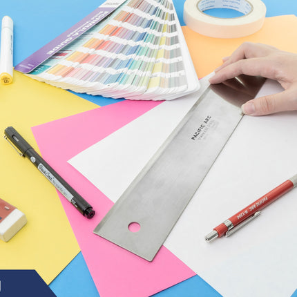 Pacific Arc, 12 To 72 Inch Straight Edge Stainless Steel 0.09" Thick Steel, Heavy Duty