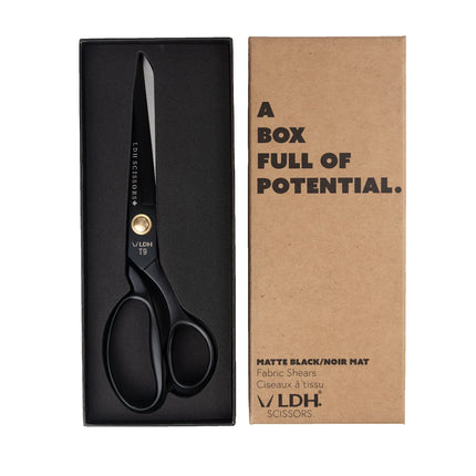 LDH 9.5" Stainless Steel Fabric Shears- Matte Black