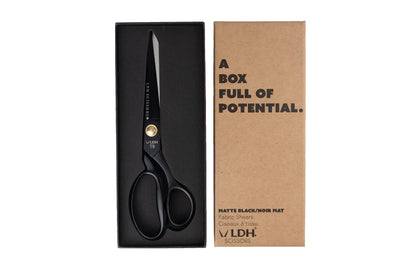 LDH 9.5" Stainless Steel Fabric Shears- Matte Black