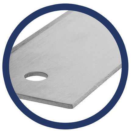 Pacific Arc, 12 To 72 Inch Straight Edge Stainless Steel 0.09" Thick Steel, Heavy Duty