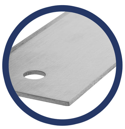 Pacific Arc, 12 To 72 Inch Straight Edge Stainless Steel 0.09" Thick Steel, Heavy Duty